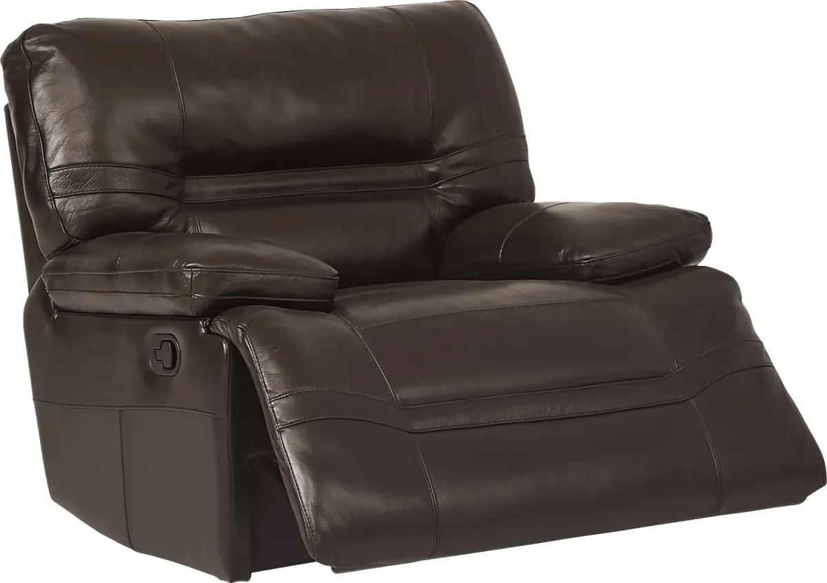 Vernazza Lane Chocolate Leather Glider Recliner