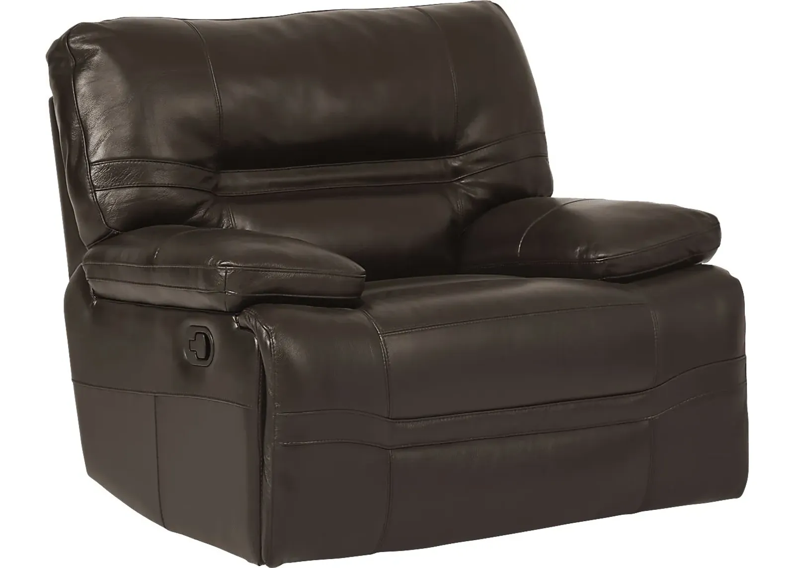 Vernazza Lane Chocolate Leather Glider Recliner