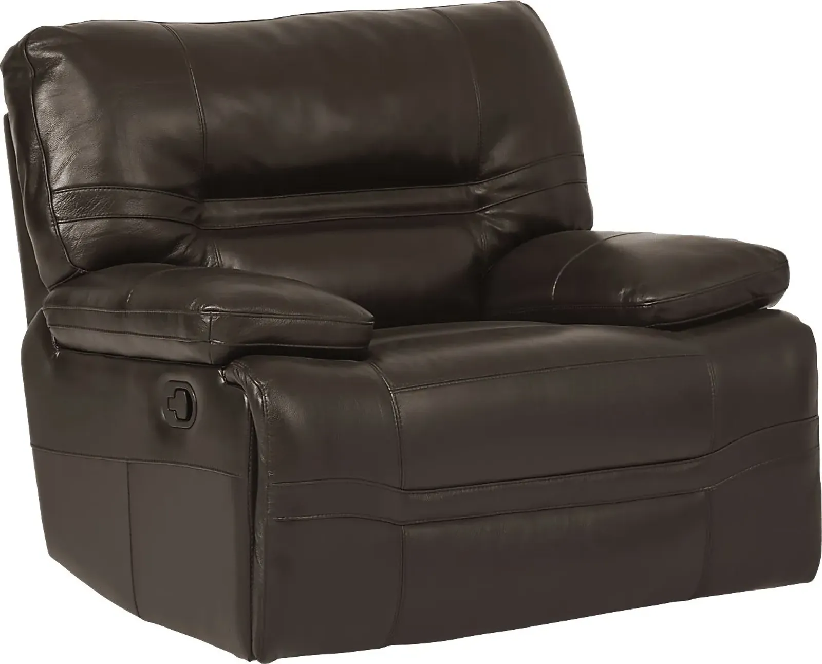 Vernazza Lane Chocolate Leather Glider Recliner