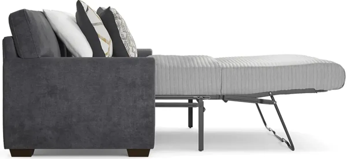 Amalie Gray 7 Pc Living Room with Sleeper Sofa