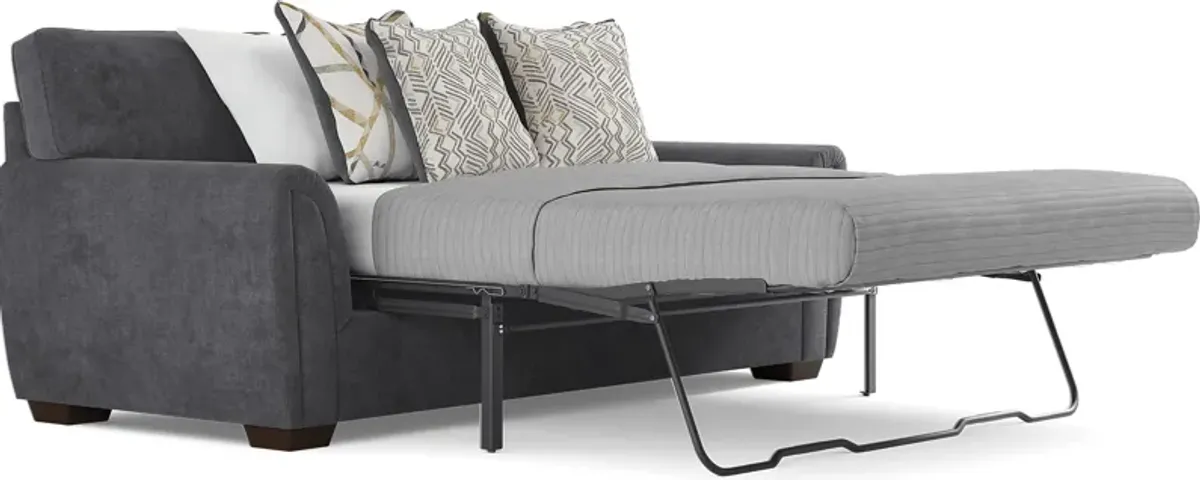 Amalie Gray 7 Pc Living Room with Sleeper Sofa