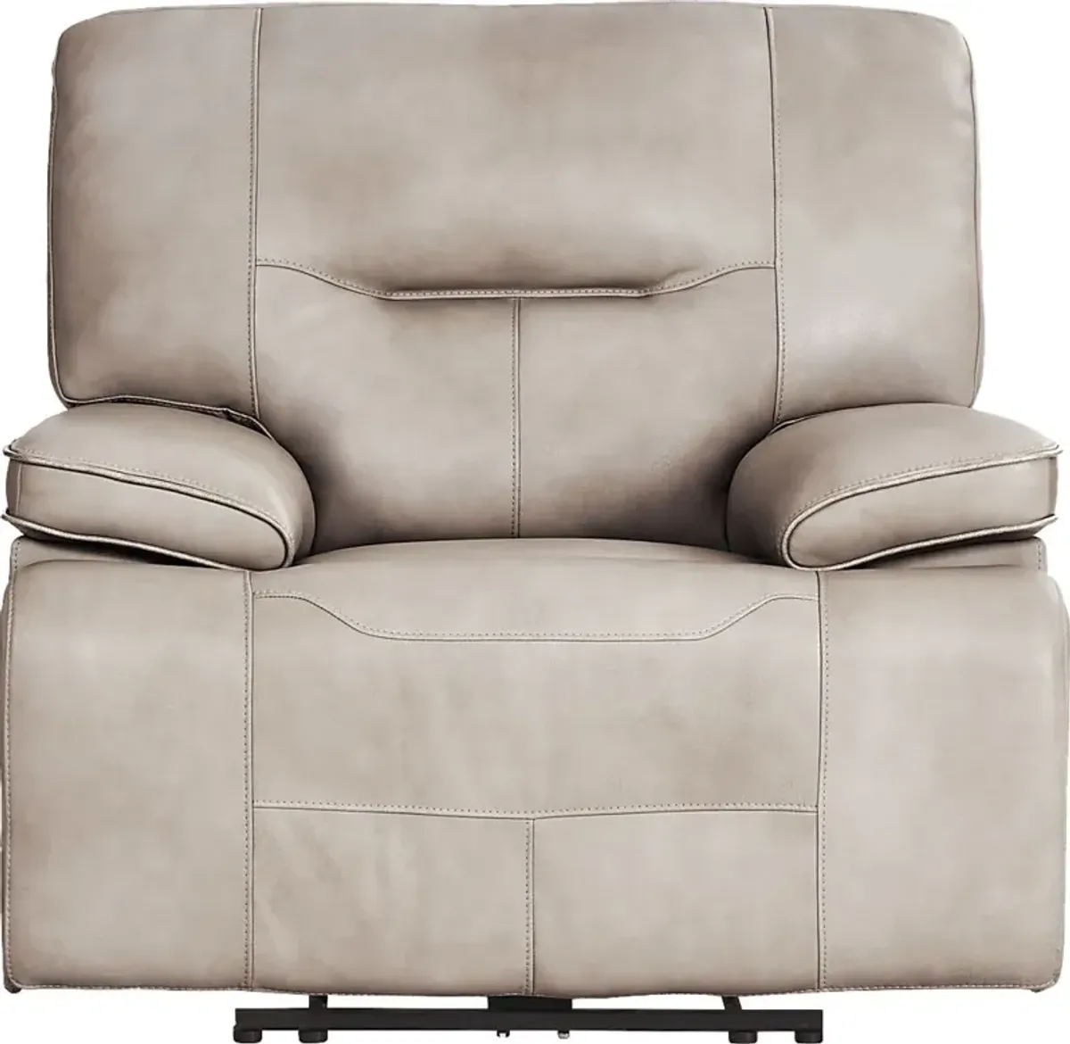 Caletta Way Beige Leather Dual Power Recliner