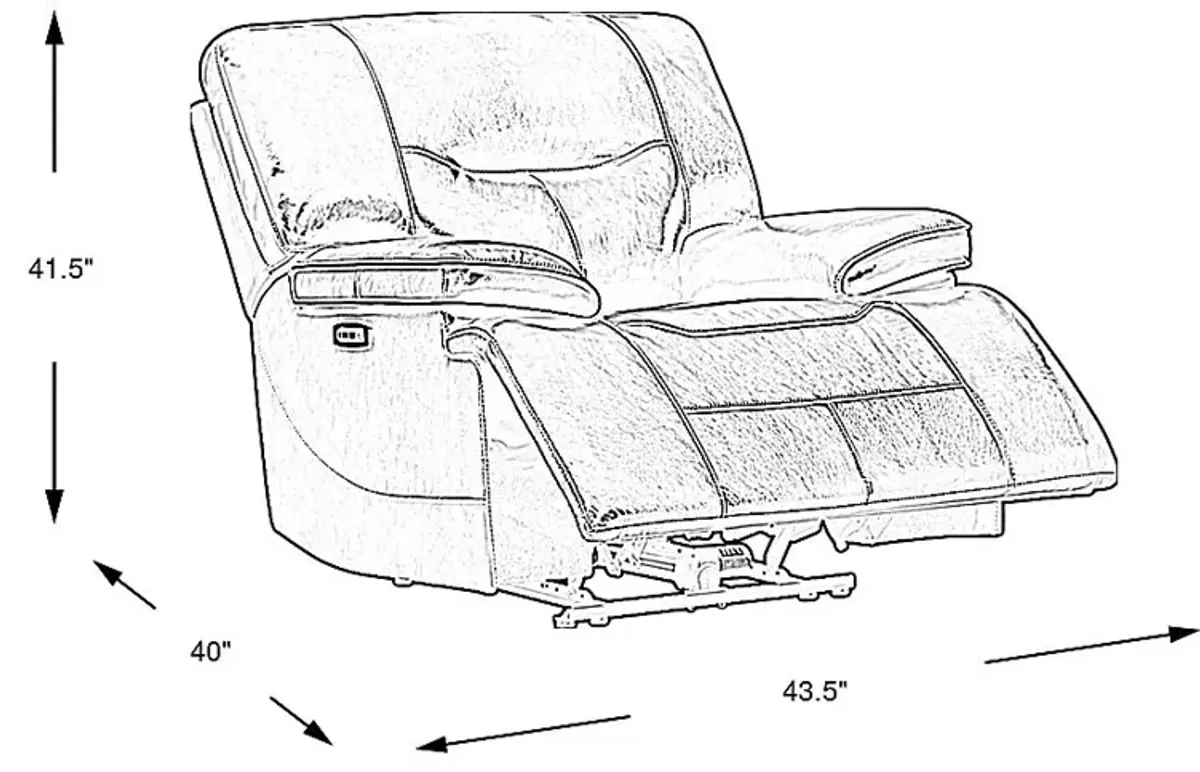 Caletta Way Merlot Leather Dual Power Recliner