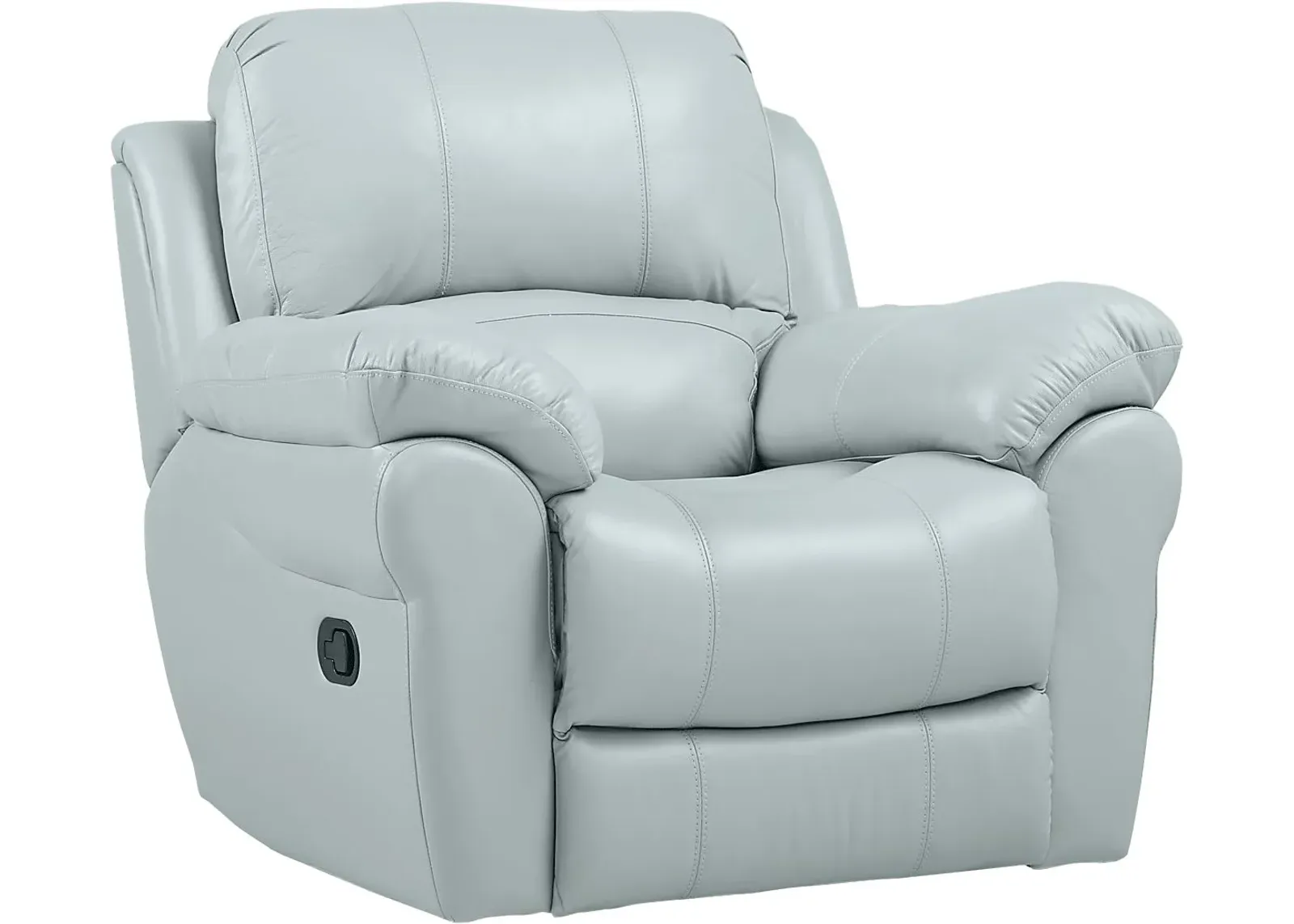 Vercelli Aqua Leather Rocker Recliner