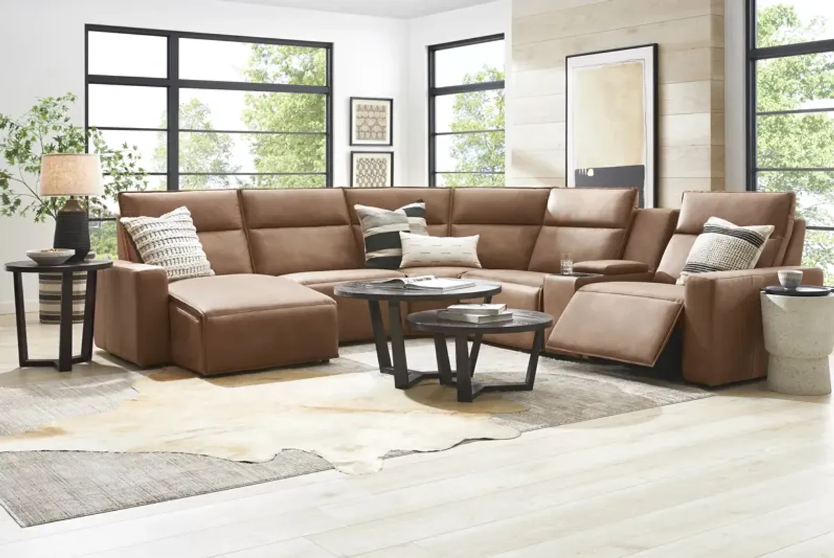 Saddle 6 Pc Dual Power Reclining ModularTwo