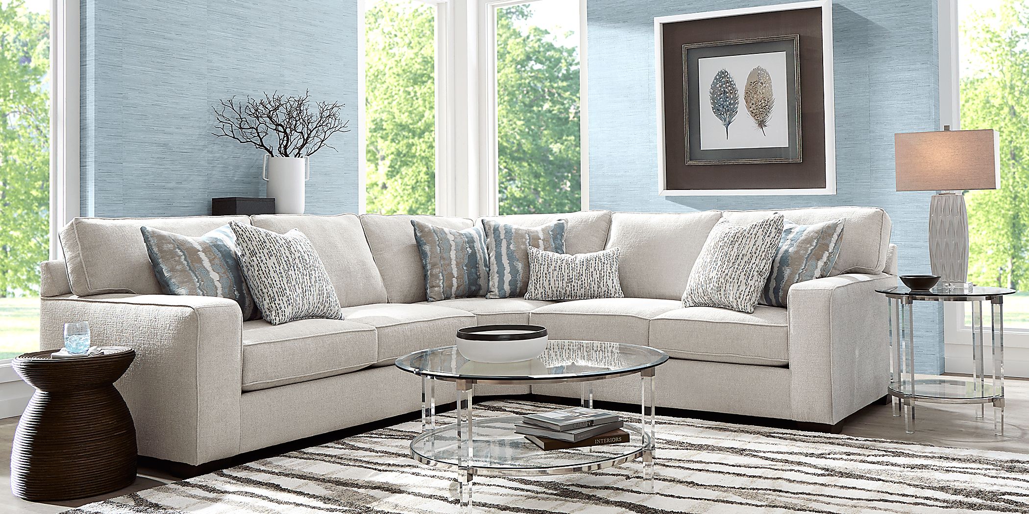 Cynthia Dove 6 Pc Sectional Living Room