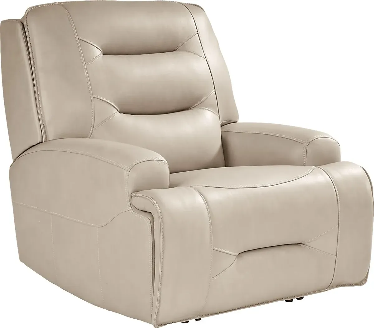 Farona Ivory Leather Dual Power Recliner