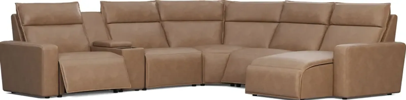 Saddle 6 Pc Dual Power Reclining ModularTwo