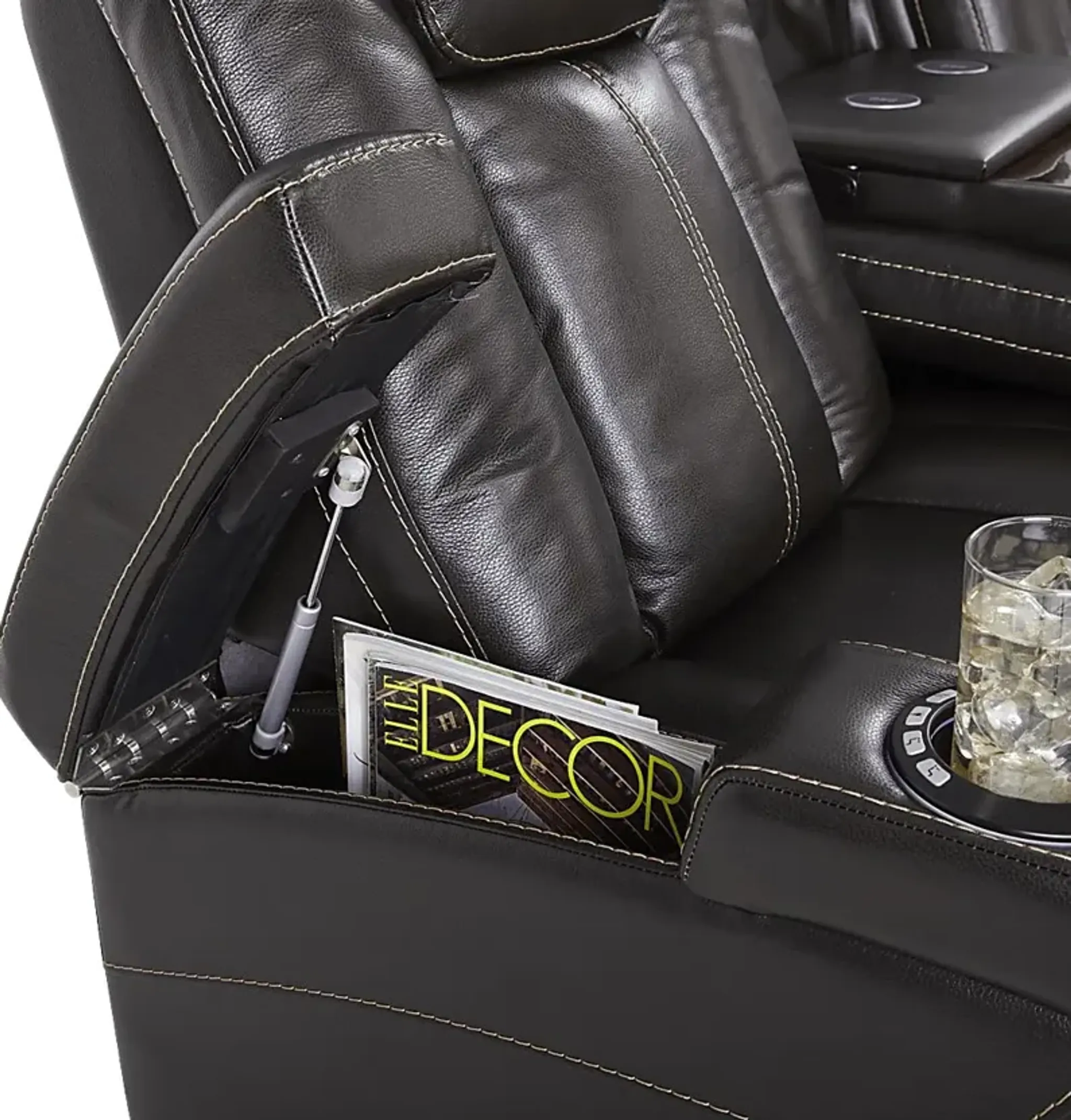 Moretti Brown Leather 3 Pc Dual Power Reclining Living Room | Furniture.com