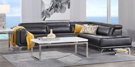 Hudson Heights Black 5 Pc Sectional Living Room