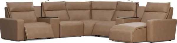 Saddle 7 Pc Dual Power Reclining ModularTwo