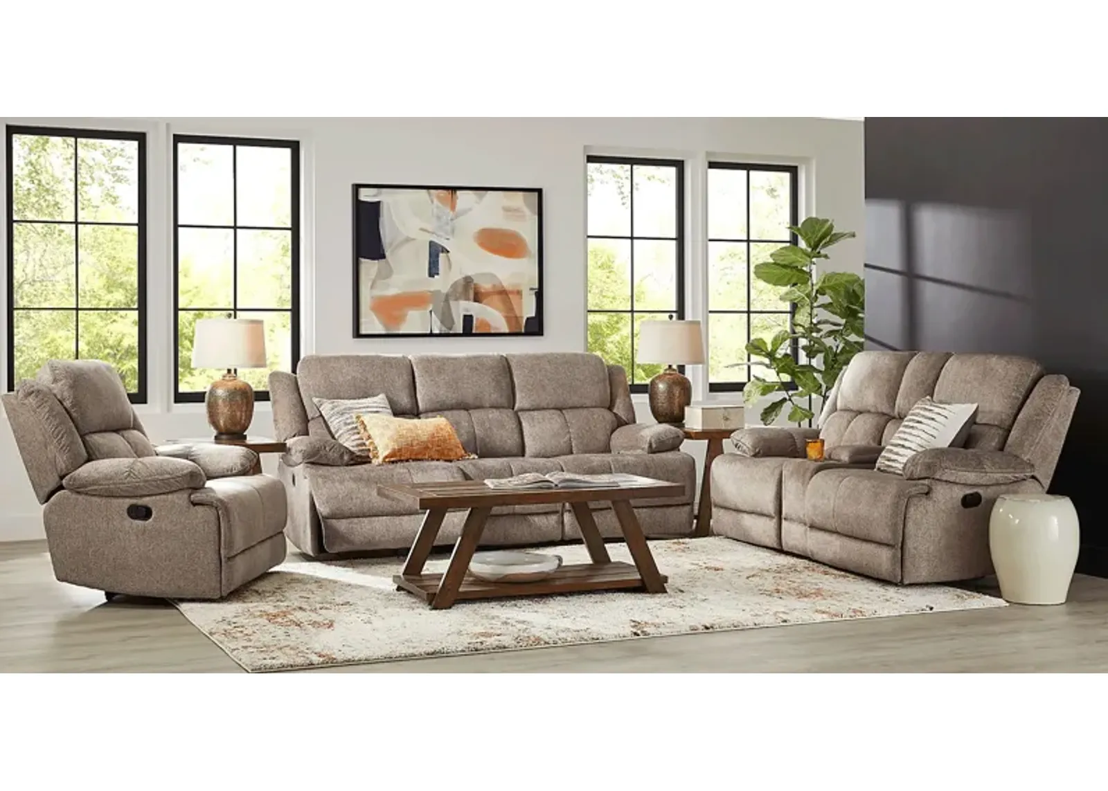 Townsend Brown 5 Pc Reclining Living Room