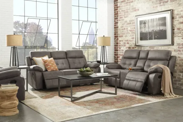 Hanton Heights Slate 6 Pc Reclining Living Room