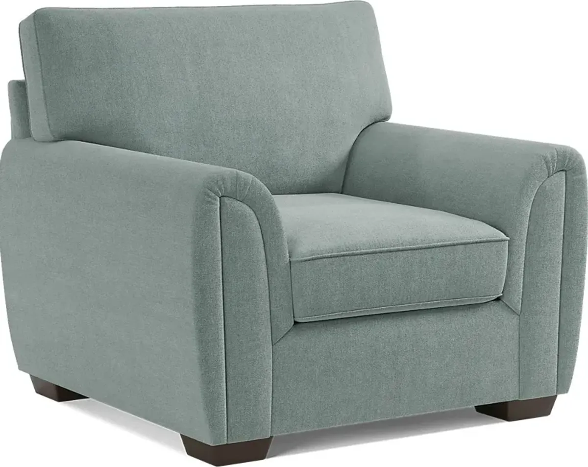 Amalie Teal 8 Pc Living Room