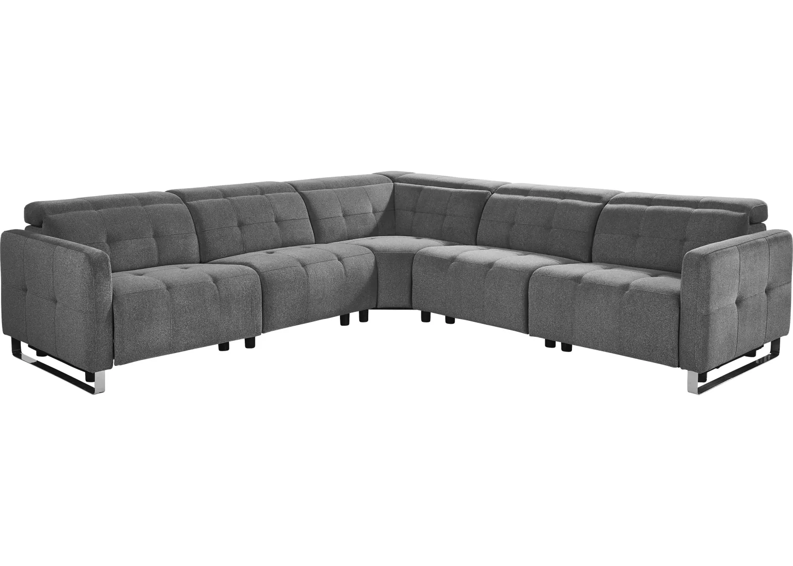 Tifton Park Gray 5 Pc Dual Power Reclining Sectional