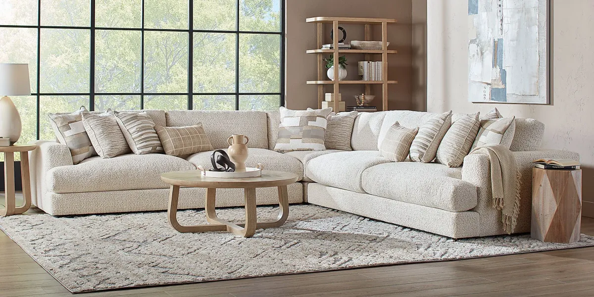 Montecito White 3 Pc Sectional