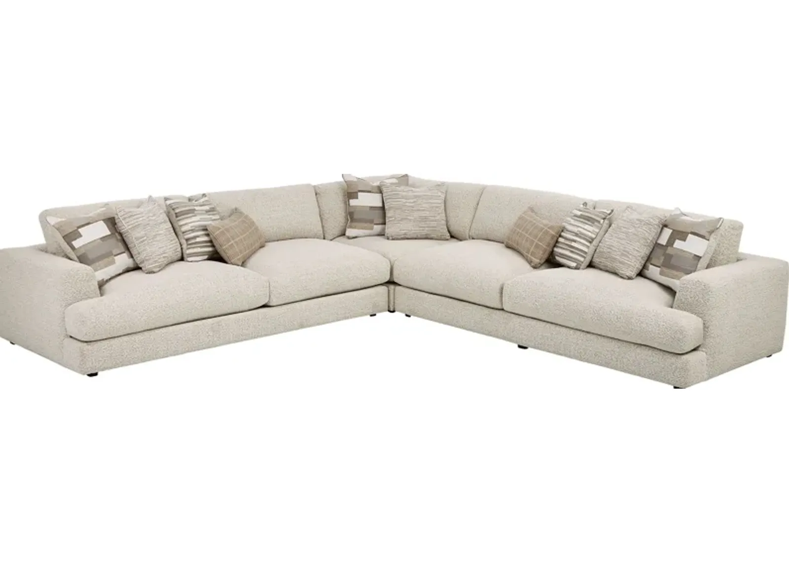 Montecito White 3 Pc Sectional