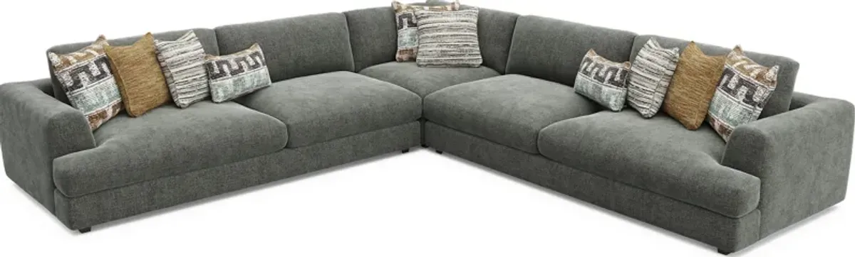 Montecito Charcoal 3 Pc Sectional