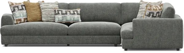 Montecito Charcoal 3 Pc Sectional
