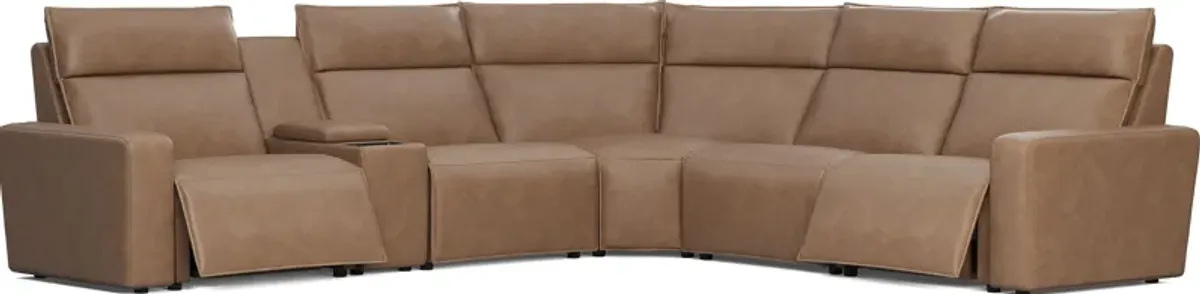 Saddle 6 Pc Dual Power Reclining ModularTwo