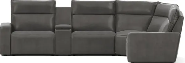Charcoal 6 Pc Dual Power Reclining ModularTwo