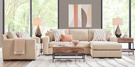Melbourne Beige 4 Pc Sectional Living Room