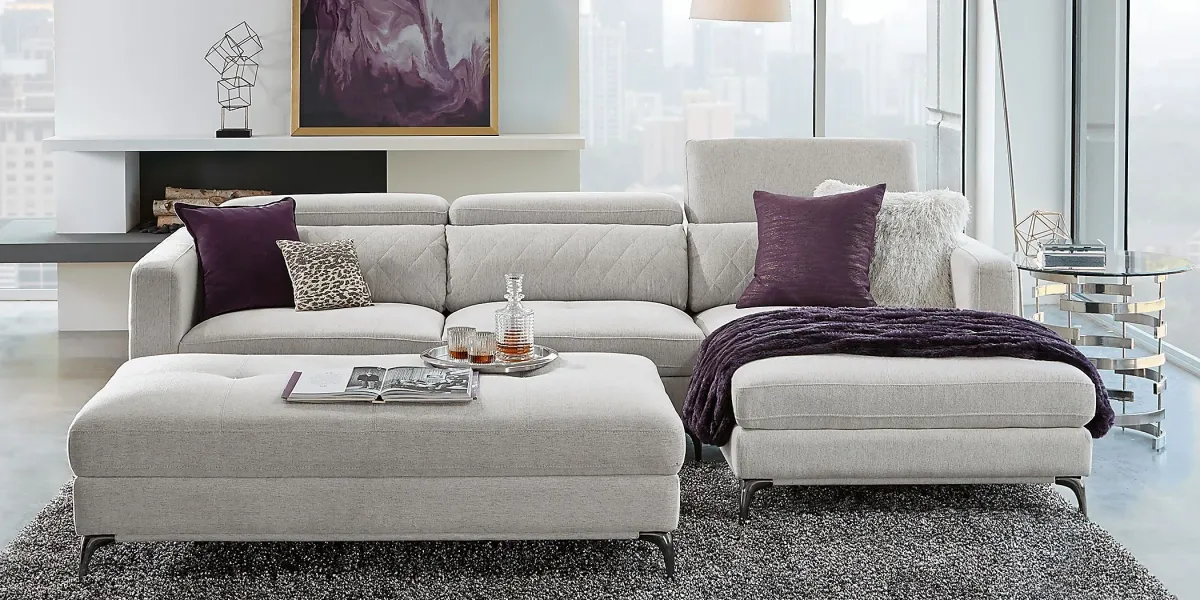 Via Sorrento Dove 5 Pc Sectional Living Room