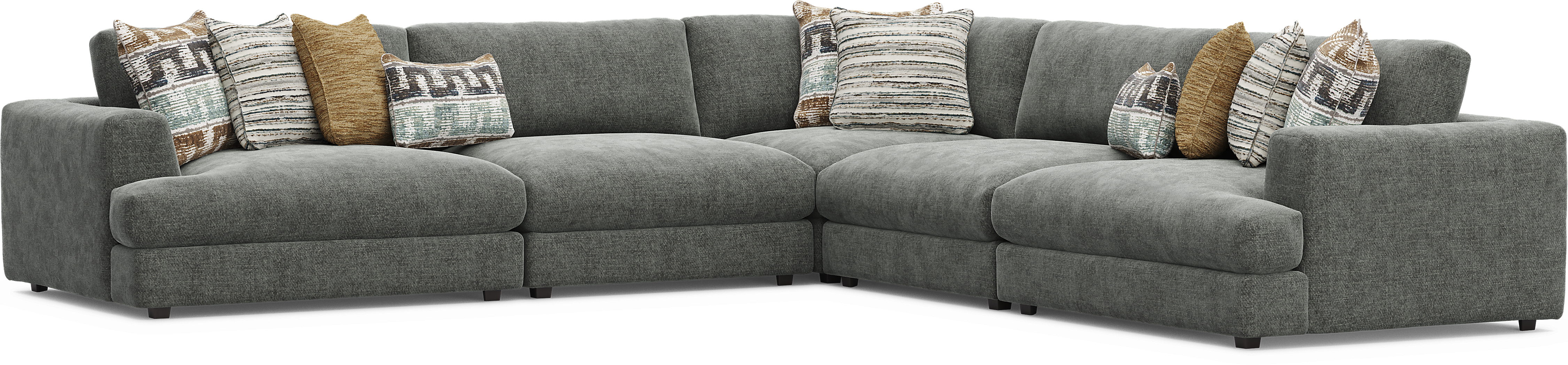 Montecito Charcoal 5 Pc Sectional