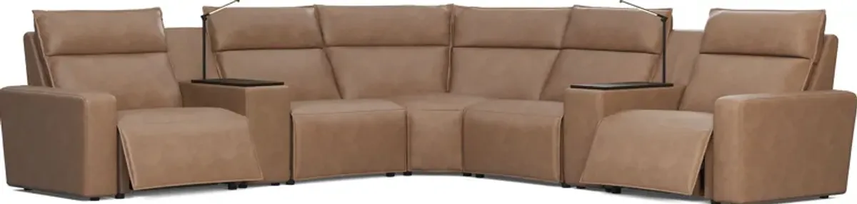 Saddle 7 Pc Dual Power Reclining ModularTwo