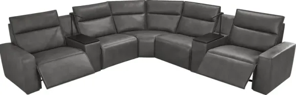 Charcoal 7 Pc Dual Power Reclining ModularTwo