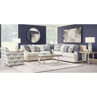 Bedford Park Ivory 7 Pc Sectional Living Room