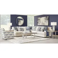 Bedford Park Ivory 7 Pc Sectional Living Room