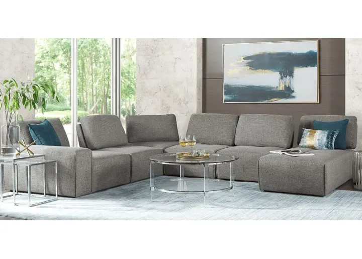 Laney Park Dark Gray 9 Pc Sectional Living Room by Rooms To Go Furniture