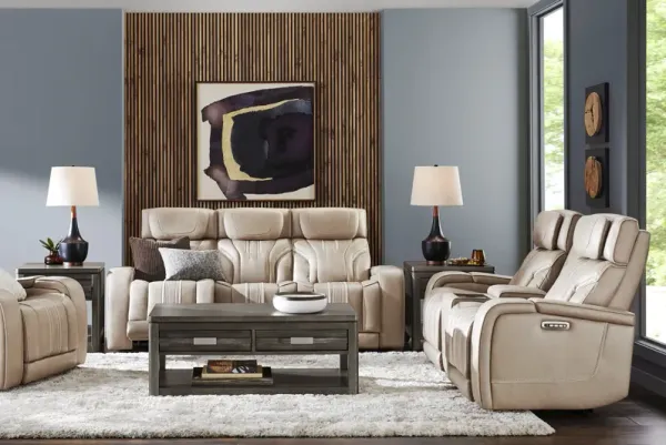 Southlake Sand 5 Pc Triple Power Reclining Living Room