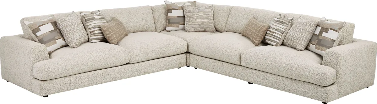 Montecito White 6 Pc Sectional Living Room