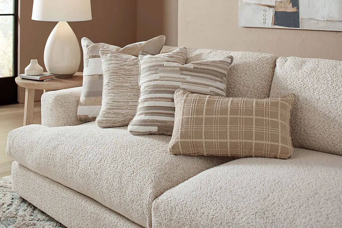 Montecito White 6 Pc Sectional Living Room