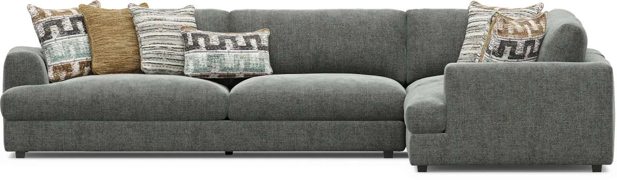 Montecito Charcoal 6 Pc Sectional Living Room