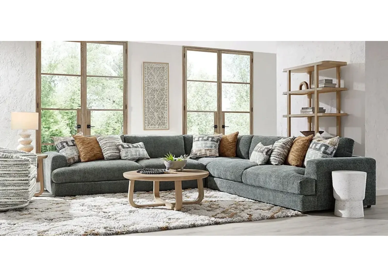 Montecito Charcoal 6 Pc Sectional Living Room