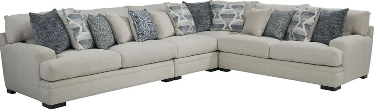 Bedford Park Ivory 7 Pc Sectional Living Room