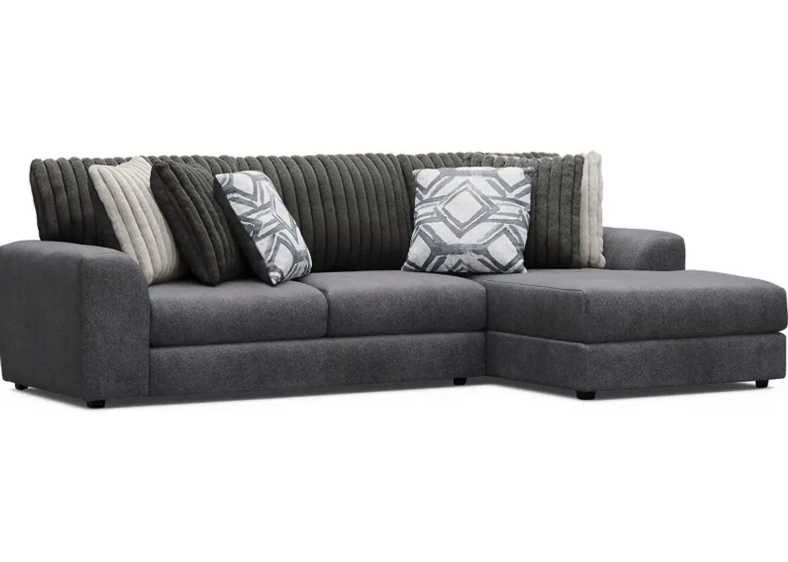 Moreau Street Black 2 Pc Sectional