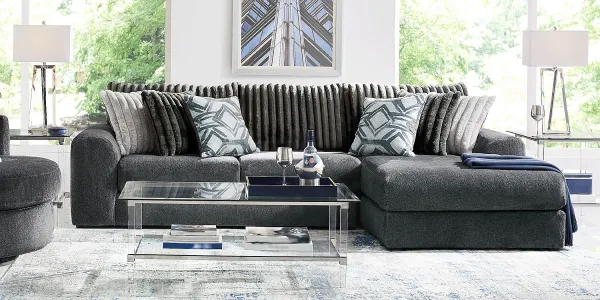 Moreau Street Black 2 Pc Sectional
