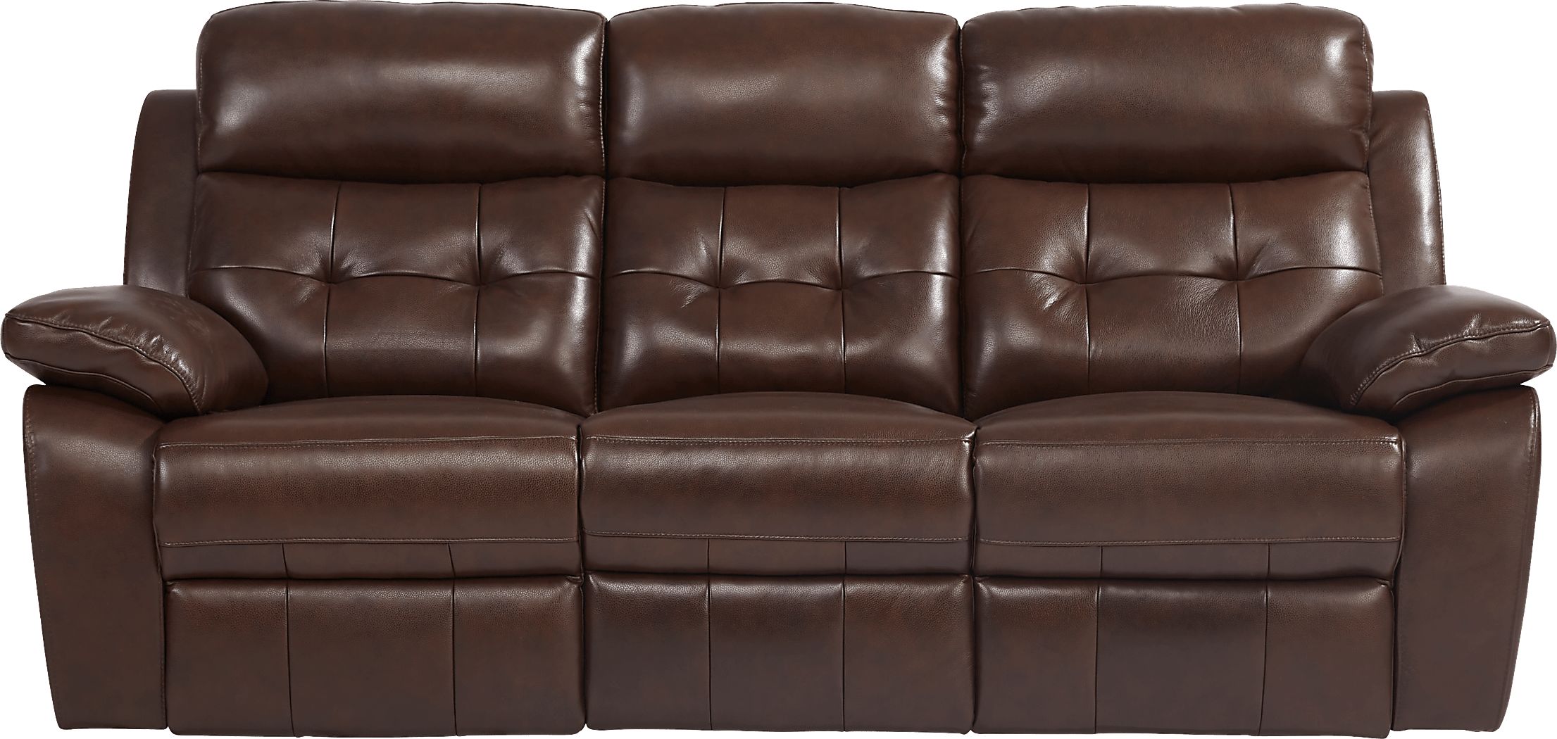 Antonin Brown Leather 7 Pc Living Room with Reclining Sofa