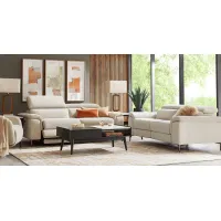 Weatherford Park Beige 7 Pc Living Room with Dual Power Reclining Sofa