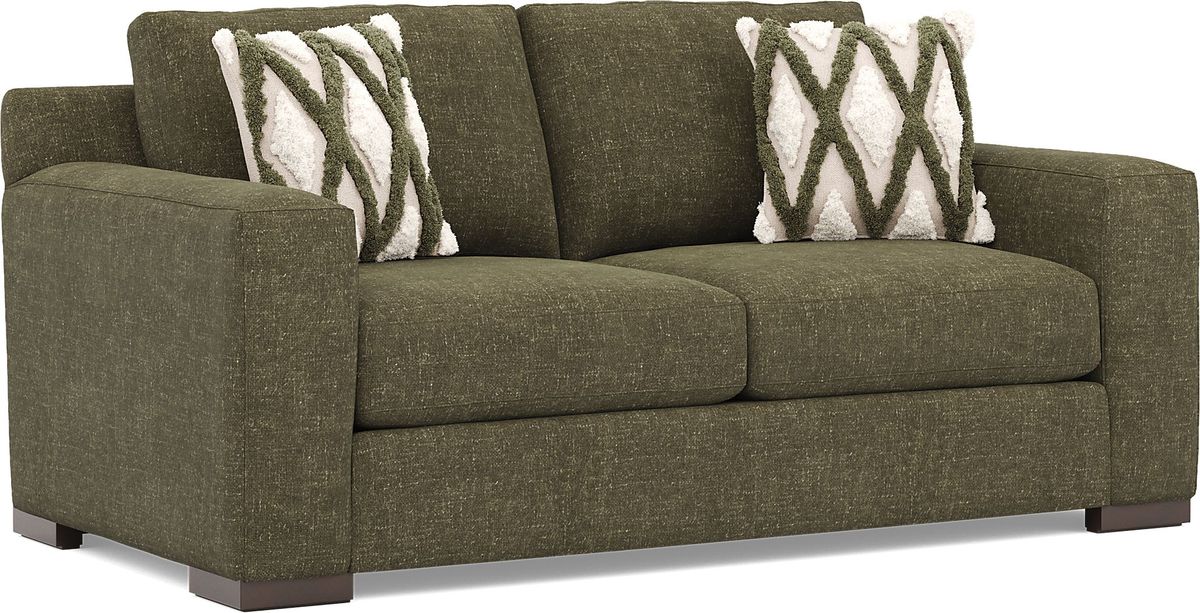 Melbourne Olive 7 Pc Living Room with Sleeper Sofa