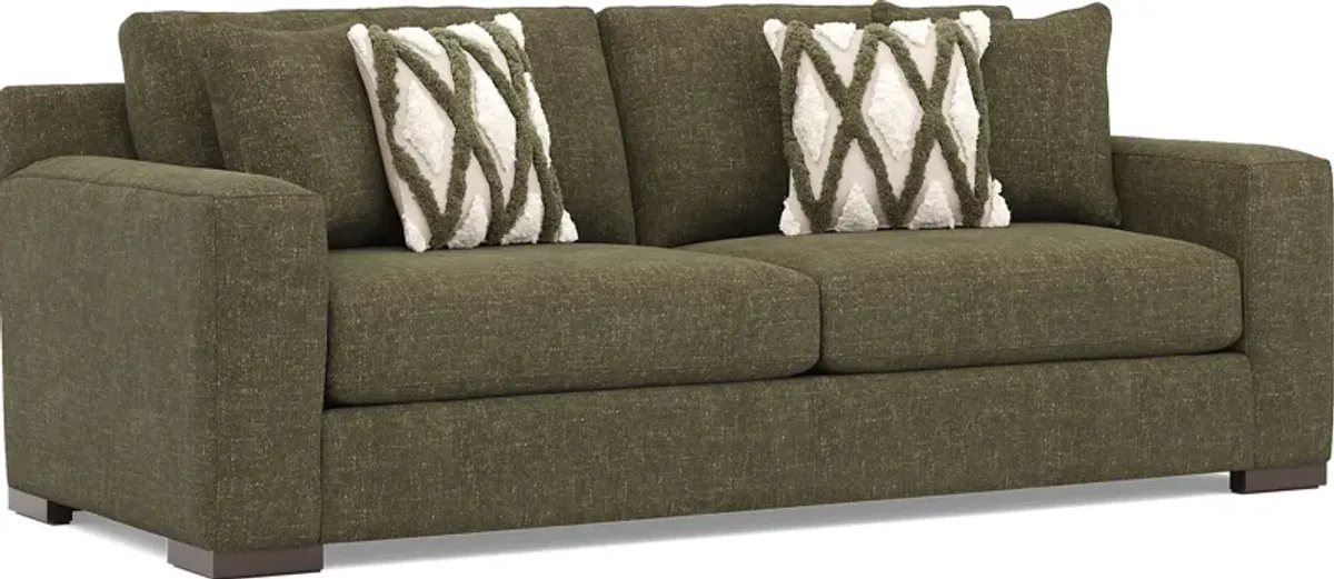 Melbourne Olive 7 Pc Living Room with Sleeper Sofa