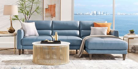 Marotta Ocean Leather 2 Pc Sectional