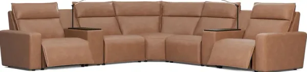 Saddle 7 Pc Dual Power Reclining ModularTwo