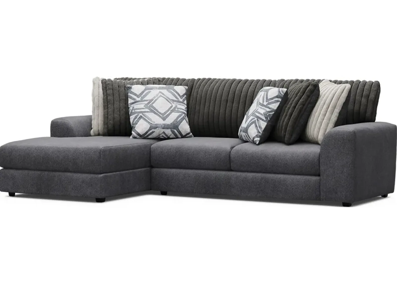 Moreau Street Black 2 Pc Sectional