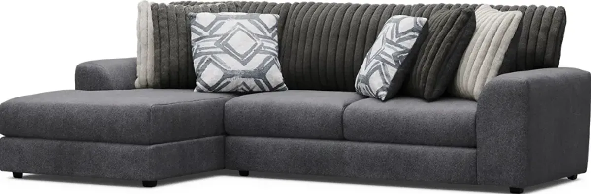 Moreau Street Black 2 Pc Sectional