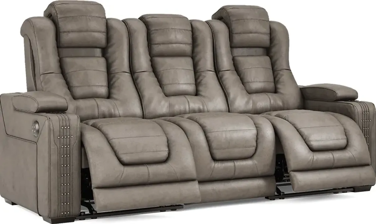 Chief Taupe 3 Pc Dual Power Reclining Living Room